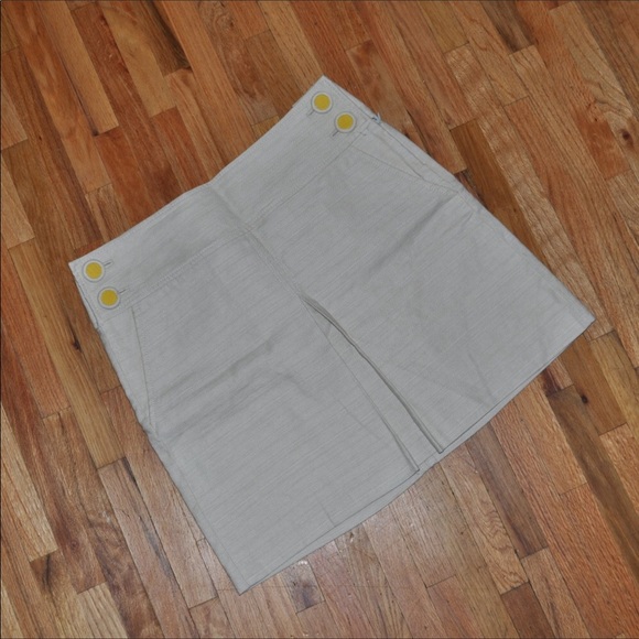 J. Crew 2 Linen Schoolgirl Skirt Button Waist - Picture 3 of 7